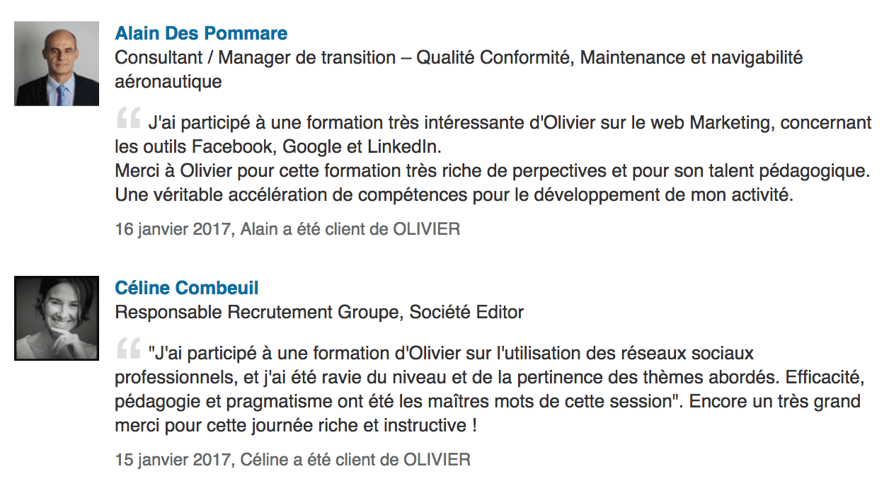Capture d'écran de commentaires LinkedIn en français abordant la sensibilisation au cyberharcèlement et à la sensibilisation au harcèlement en ligne